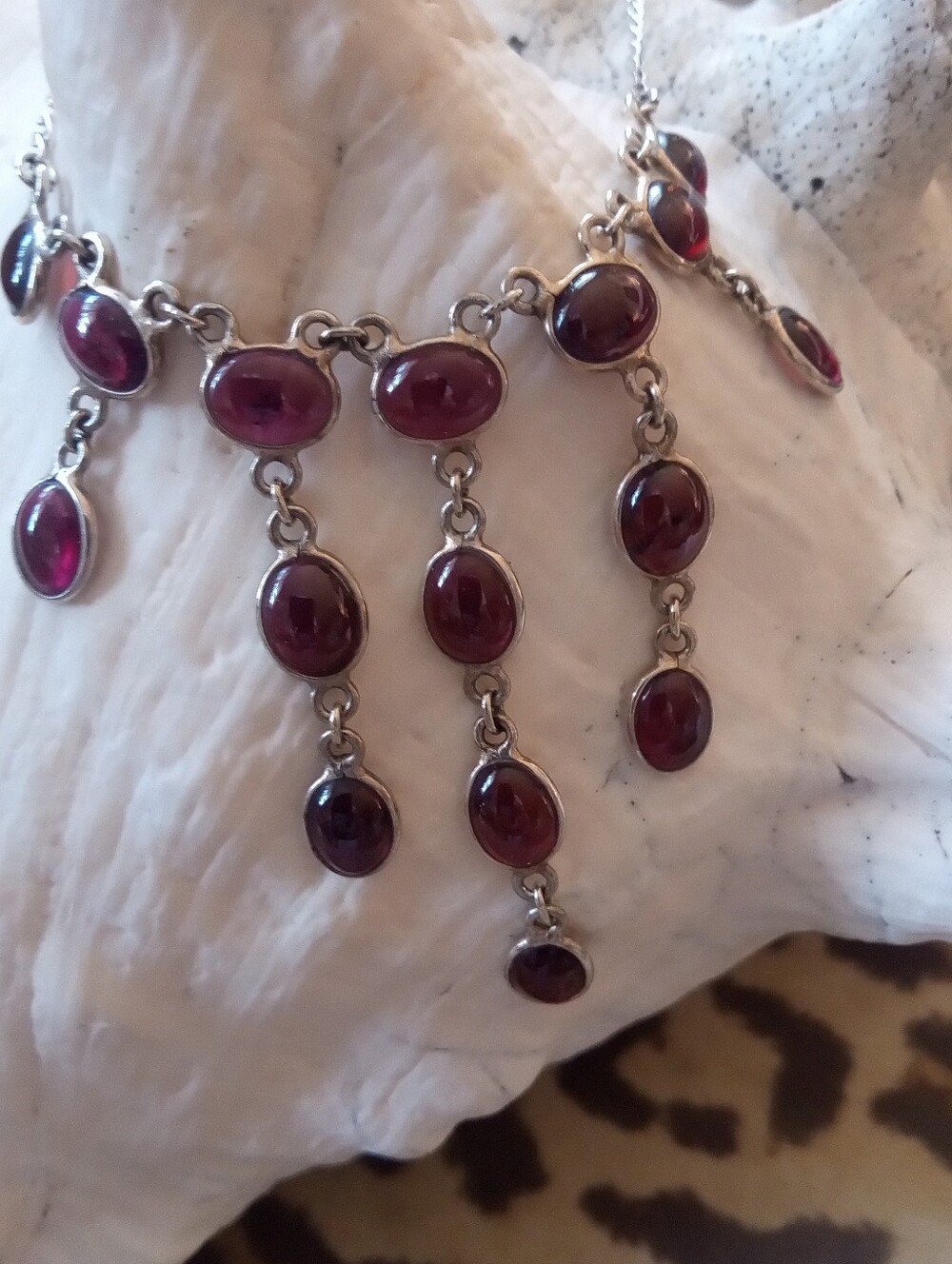 Sterling Silver 925 Fancy Choker 15 Inches With Gorgeous Purple Pink Stones